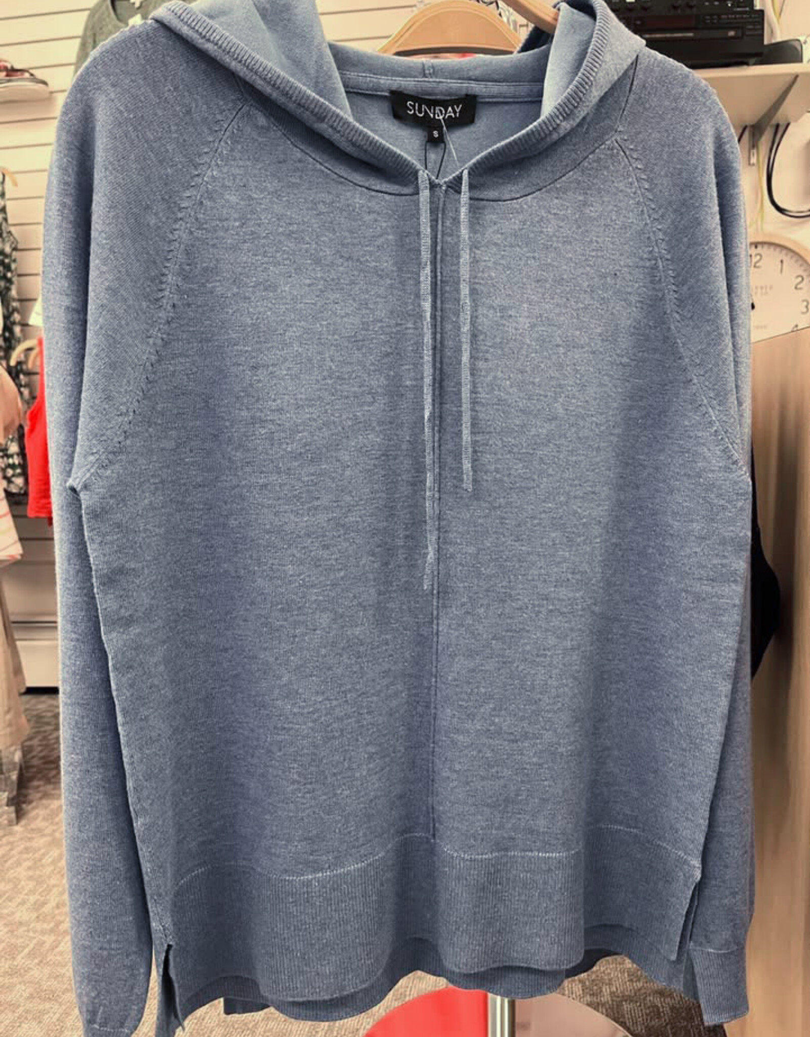 Sunday Sunday  Heather Blue Pullover Hoodie