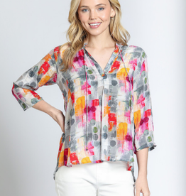 APNY APNY Grey/Pink V Neck W/Tassel
