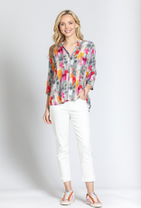 APNY APNY Grey/Pink V Neck W/Tassel