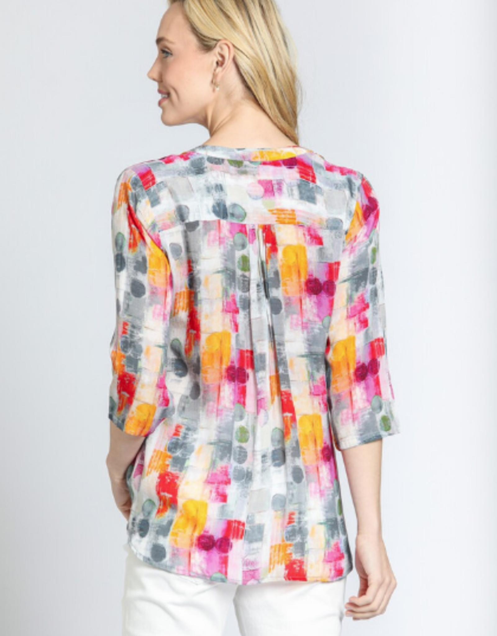 APNY APNY Grey/Pink V Neck W/Tassel