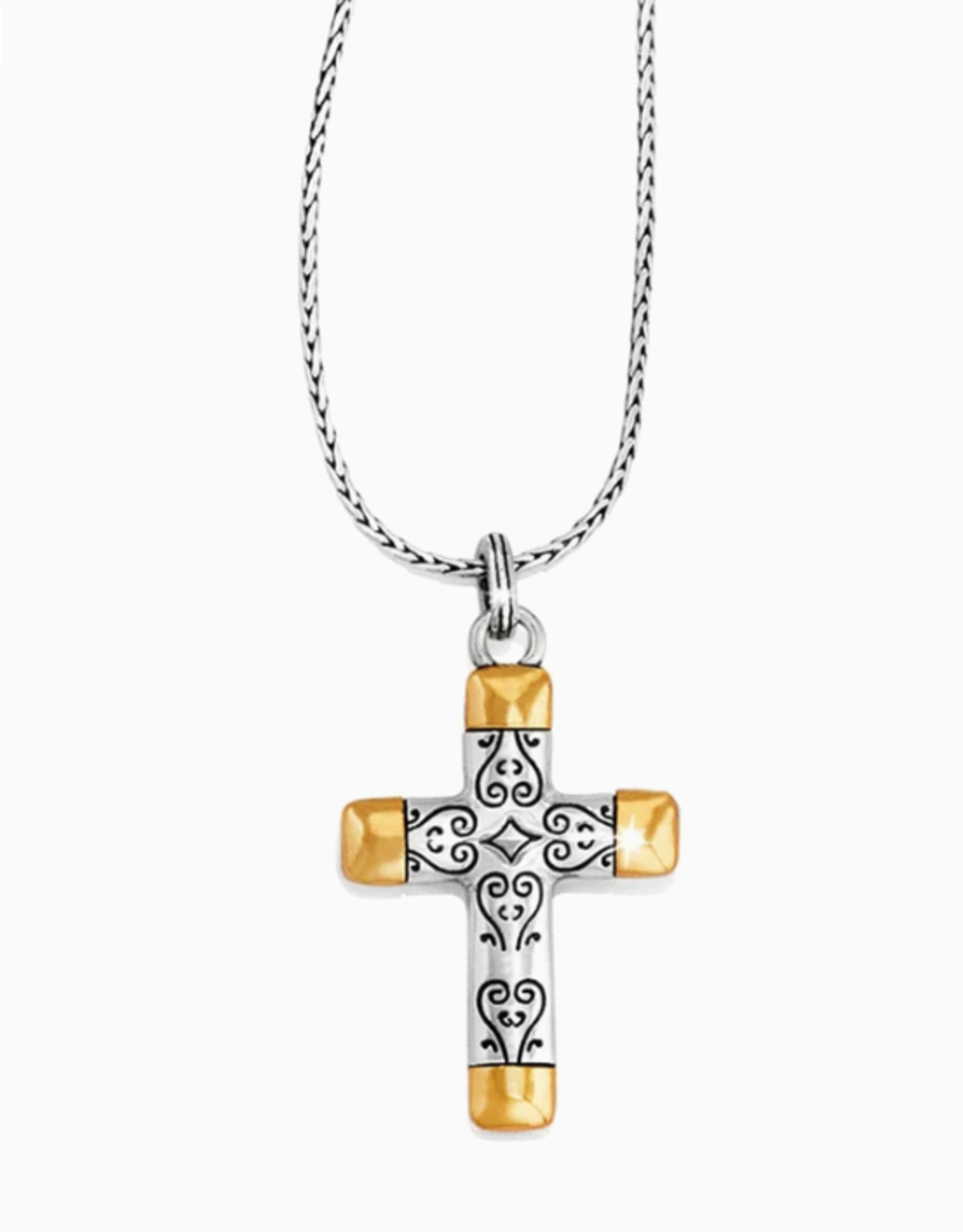 Brighton Brighton Silver/Gold Venezia Cross Reversible Necklace