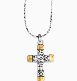 Brighton Brighton Silver/Gold Venezia Cross Reversible Necklace