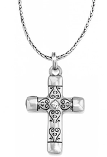 Brighton Brighton Silver/Gold Venezia Cross Reversible Necklace