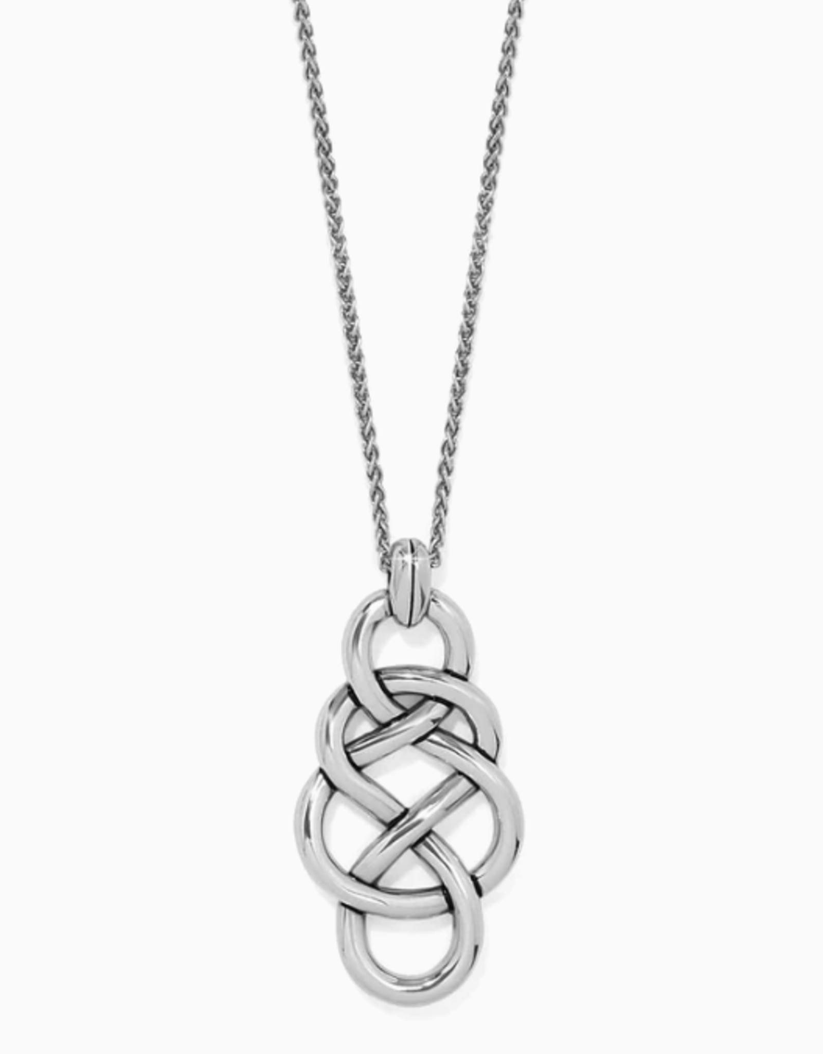 Brighton Brighton JM7729 Silver Interlok Braid Pendant Necklace AK