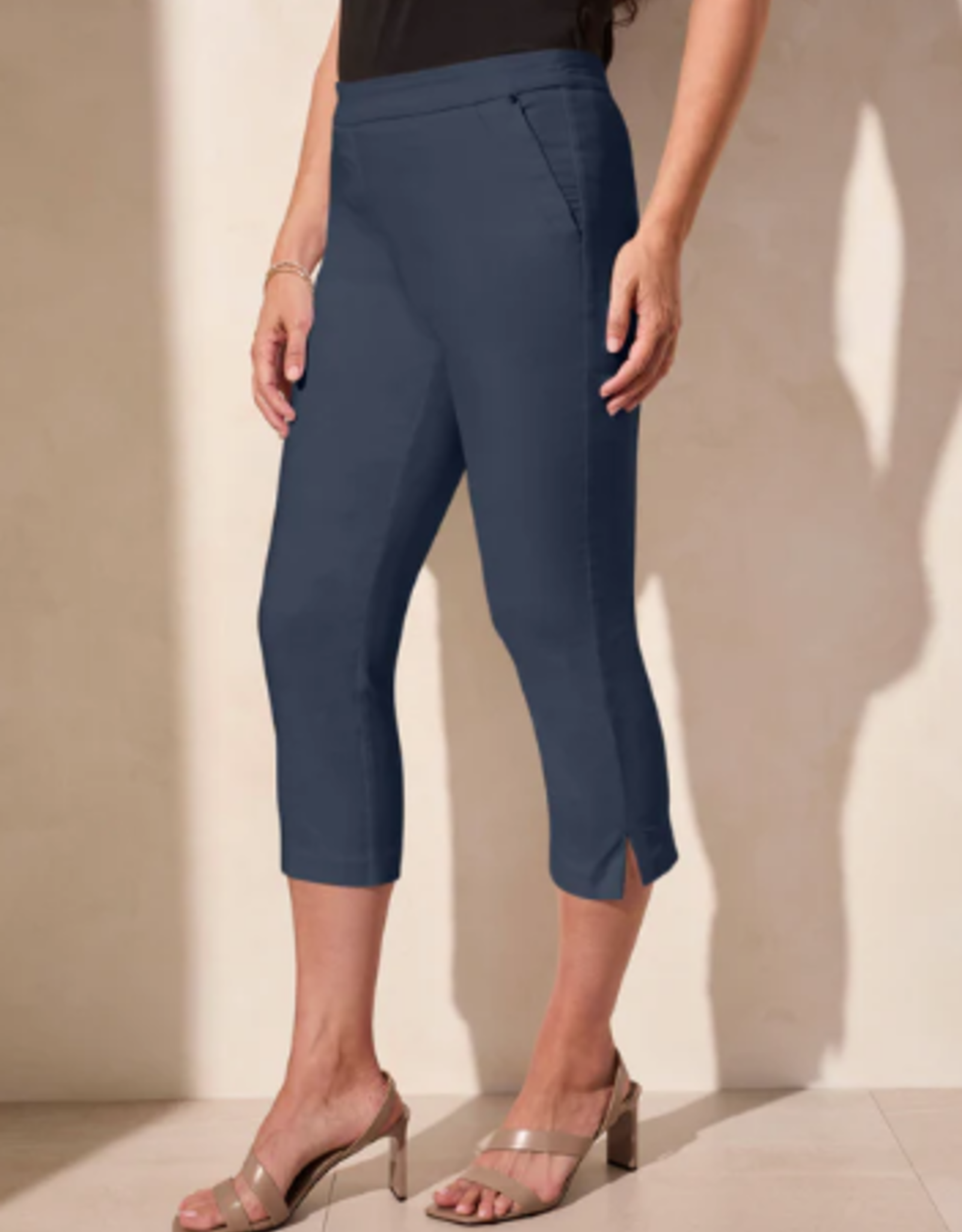 Tribal Tribal Deep Blue Flatten It Pull On Capri LC