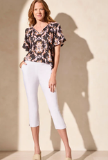 Tribal Tribal White Flatten It Pull On Capri LC