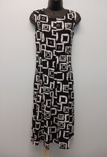 Multiples Multiples Petite Blk/Wht Multi-Panel Scoop Neck Tank Dress