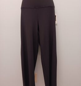 Multiples Multiples Black Pull On Wide Band Elastic Waist Wide Leg Crop