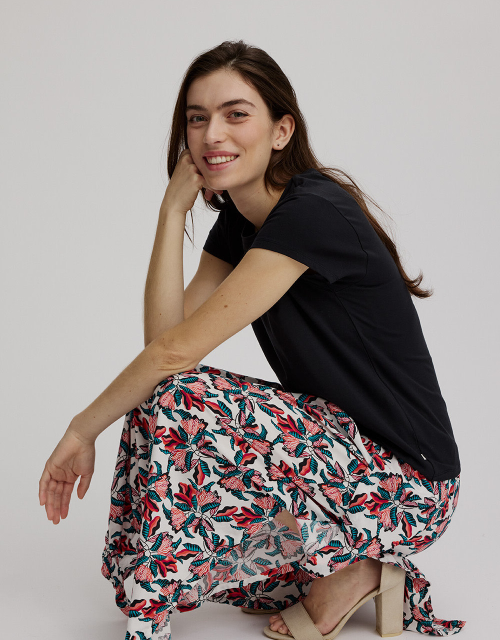 Tranquillo Tranquillo Black Soft Tencel Shirt