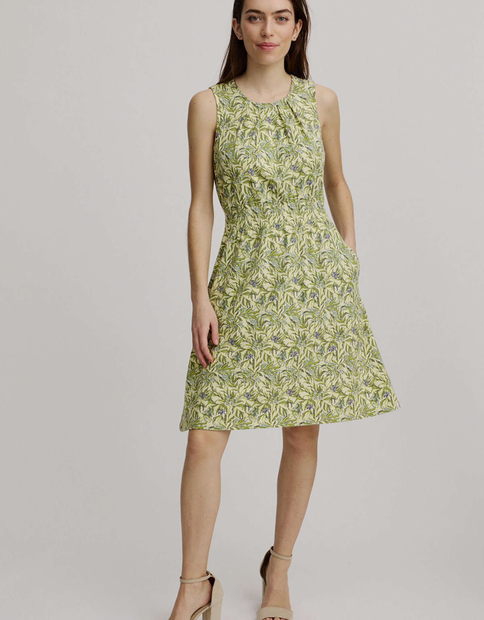Tranquillo Tranquillo Summer Leafs Cotton Jersey Dress