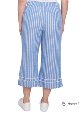 Ruby Rd Ruby Rd Petite French Blue/White Pull On Slash Pockets Stripe Pant