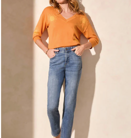 Tribal Tribal Dark Vintage Sophia Curvy Fit Straight Leg Denim Pant