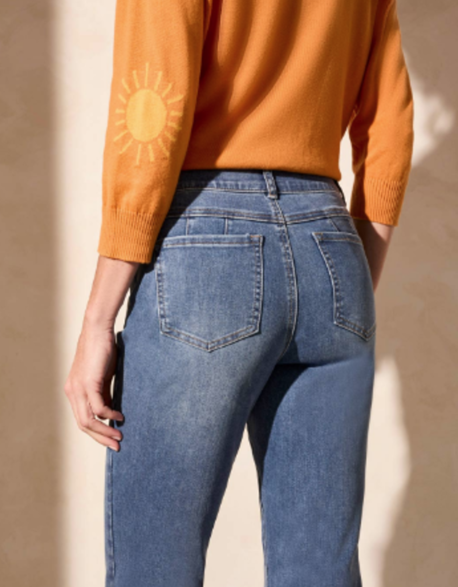 Tribal  Tribal Dark Vintage Sophia Curvy Fit Straight Leg Denim Pant