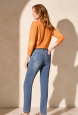 Tribal  Tribal Dark Vintage Sophia Curvy Fit Straight Leg Denim Pant