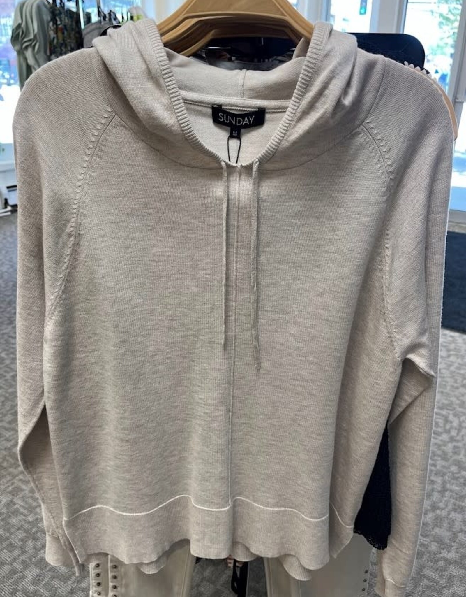 Sunday Sunday  Heather Oatmeal Long Sleeve Hoodie