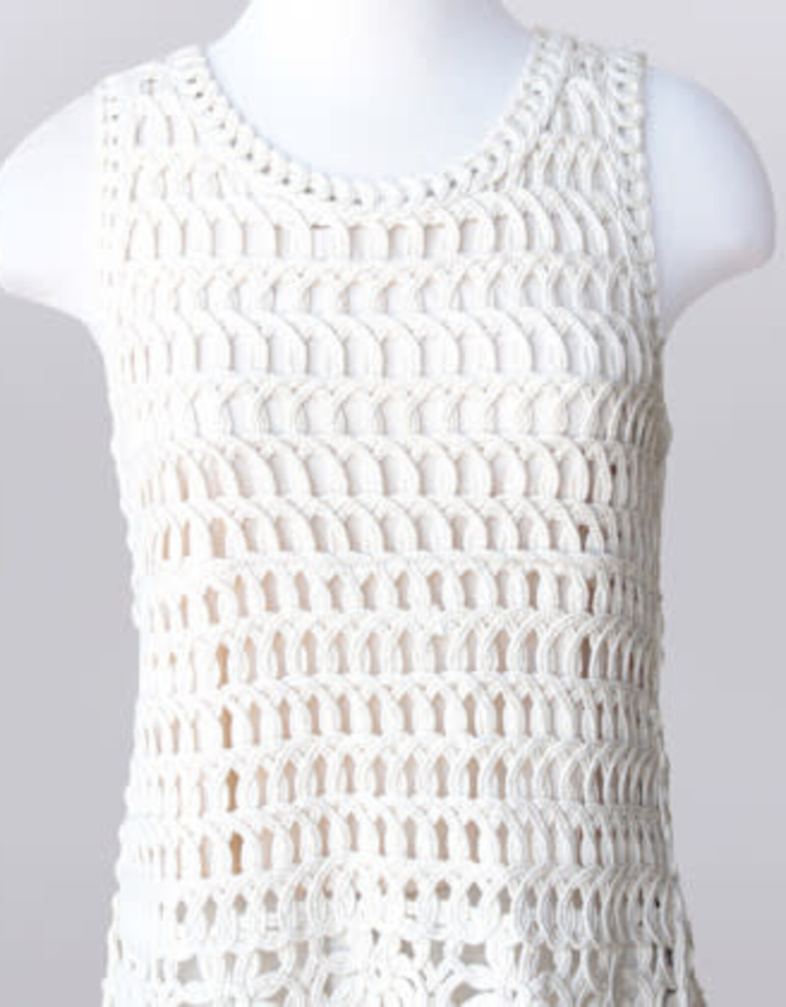 Keren Hart Keren Hart Natural Crochet Sleeveless Crew Neck Tank