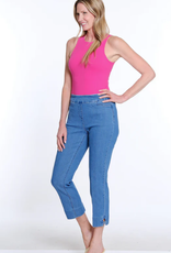 Multiples Multiples Mid Denim Pull-On Crop Pant w/Front Pockets & Strap Hem Vent