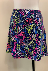 Beachtime BEACHTIME UPF 50+  SPF3197P  Navy Multi Print Skort AL