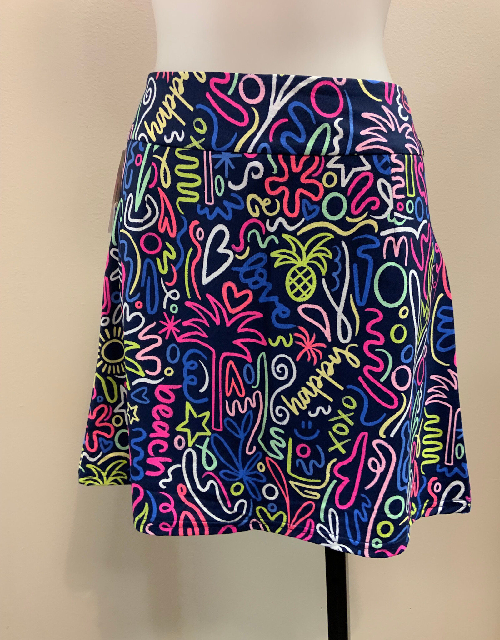 Beachtime BEACHTIME UPF 50+  SPF3197P  Navy Multi Print Skort AL