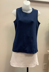 Lulu B Lulu B  Navy Round Neck Sleeveless Top