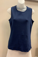 Lulu B Lulu B  Navy Round Neck Sleeveless Top