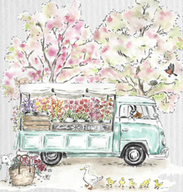 Truck With Flowers & Ducks Wet It!
