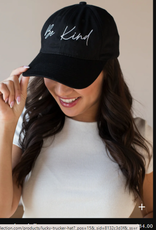 Panache Apparel Panache Black Be Kind Trucker Hat