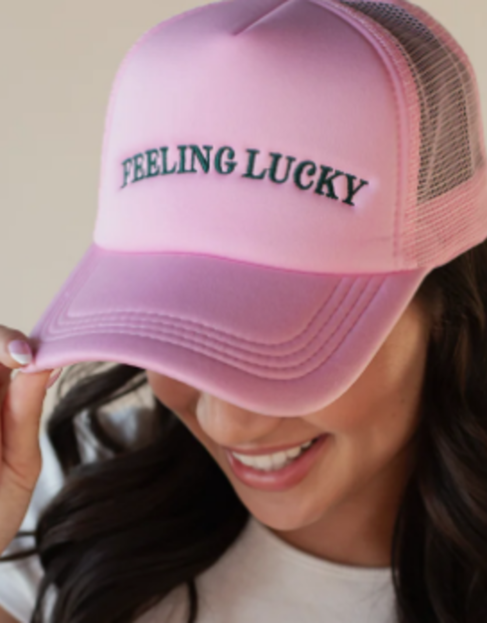 Panache Apparel Panache Pink Feeling Lucky Trucker Hat