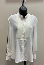 Lysse Lysse Josephine Off White Tuxedo Button Up Shirt HB