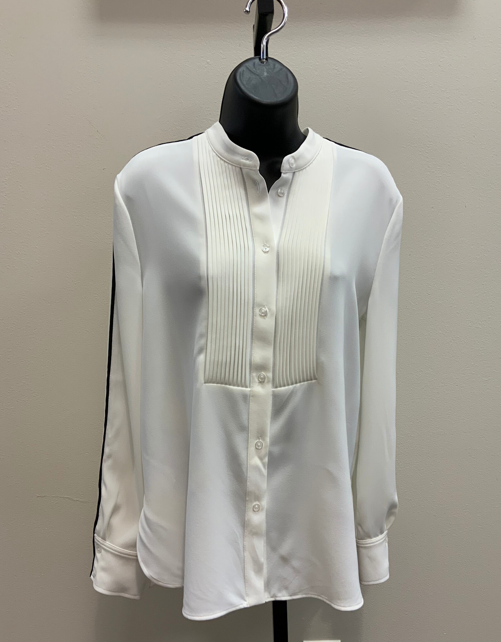 Lysse Lysse Josephine Off White Tuxedo Button Up Shirt HB