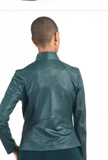 Clara Sun Woo Clara Sun Woo JK161 Hunter Green Liquid Leather Zip Jacket RB
