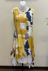 Creations Lady Liberty  Two Tier Sleeveless Crew Neck Hankerchief Hem Dress LB