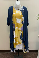 Creations Lady Liberty  Two Tier Sleeveless Crew Neck Hankerchief Hem Dress LB