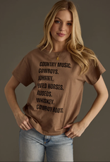 Panache Apparel Panache Mocha Western List Tee