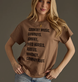 Panache Apparel Panache Mocha Western List Tee