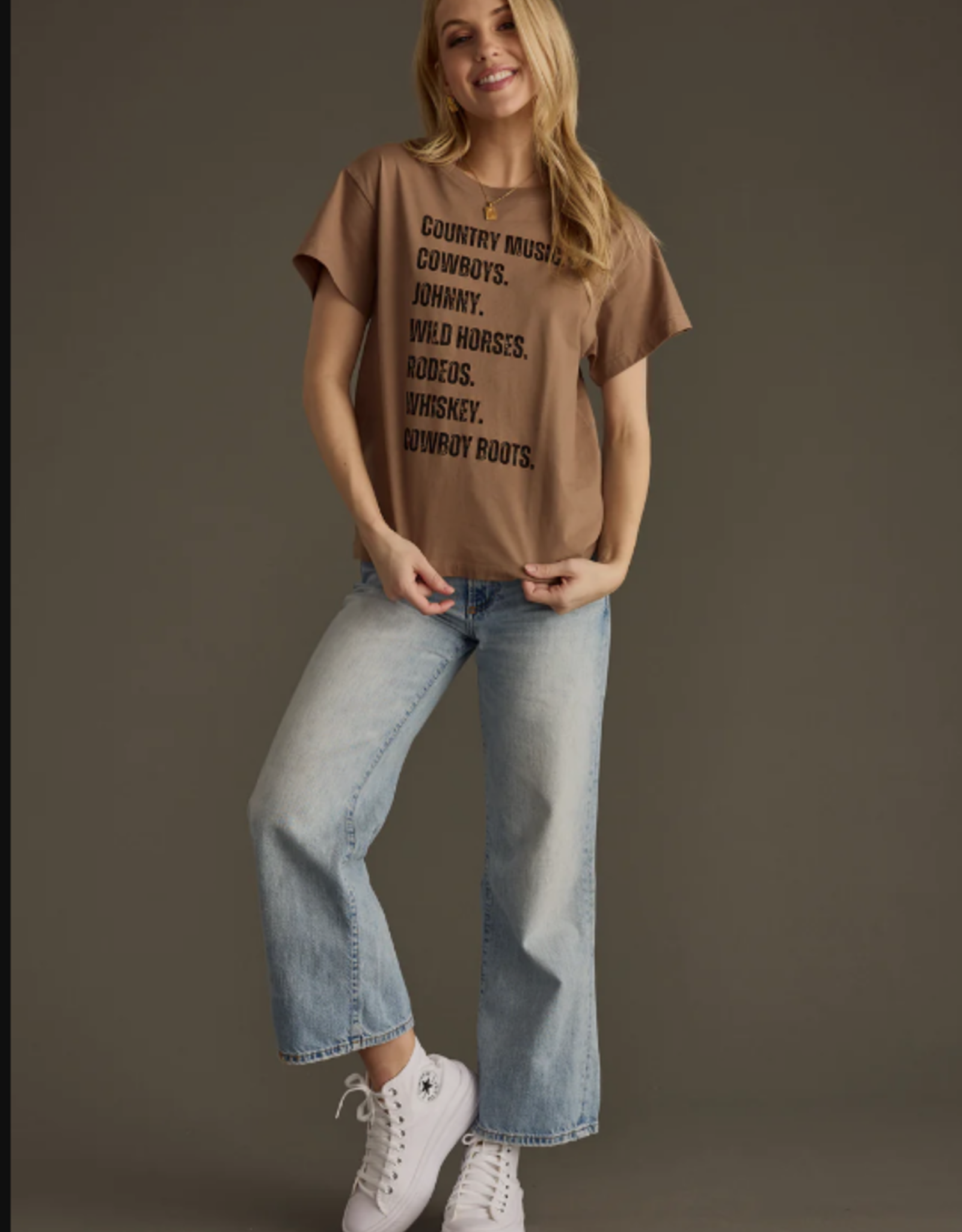 Panache Apparel Panache Mocha Western List Tee