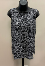 Multiples Multiples Blk/Wht Hi Neck Tank Top BS Multiples Multiples Blk/Wht Hi Neck Tank Top BS