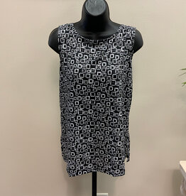 Multiples Multiples Blk/Wht Hi Neck Tank Top BS