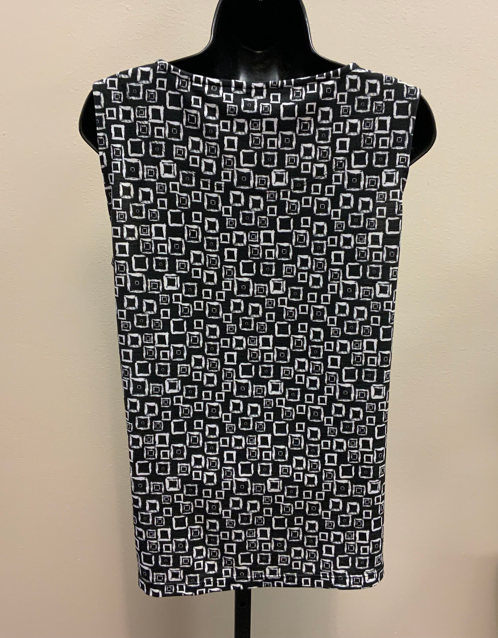 Multiples Multiples Blk/Wht Hi Neck Tank Top BS