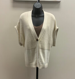 Multiples Multiples M35402KM Flax Cuffed Dolman 1-Button Front Cardigan AL