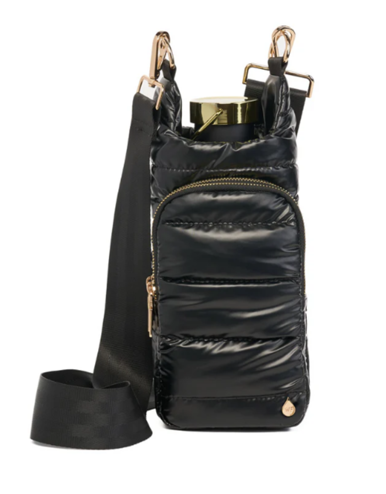 WanderFull WanderFull Black Shiny Hydrobag w/ Gold Hardware