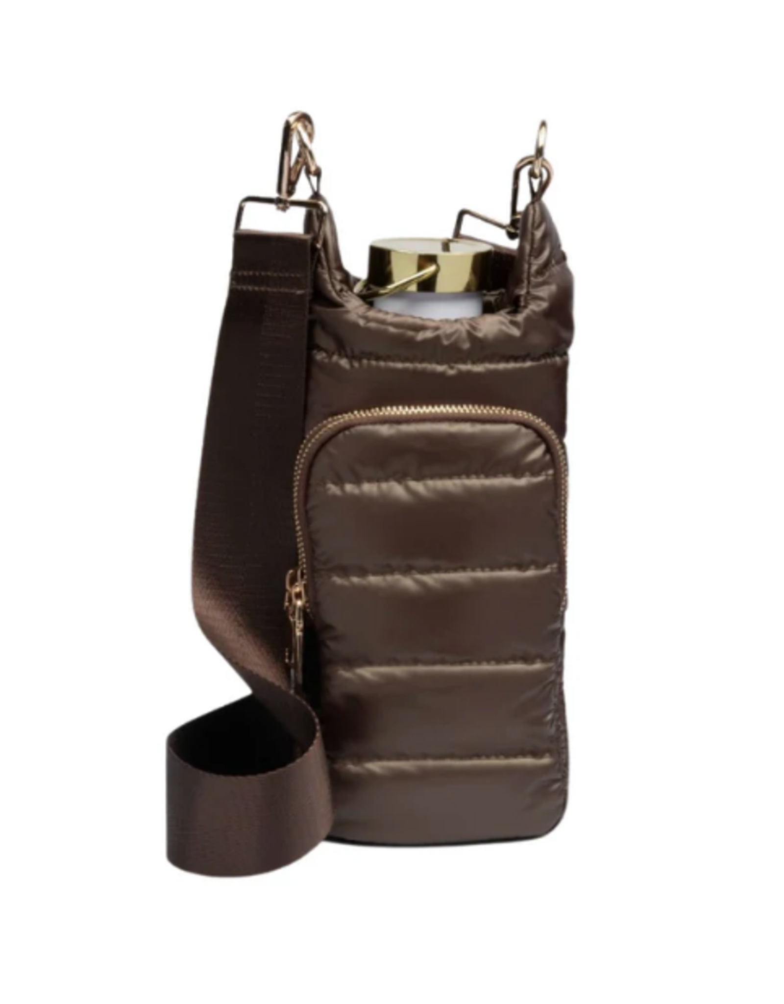 WanderFull WanderFull Chocolate Brown Hydrobag w/ Gold Hardware