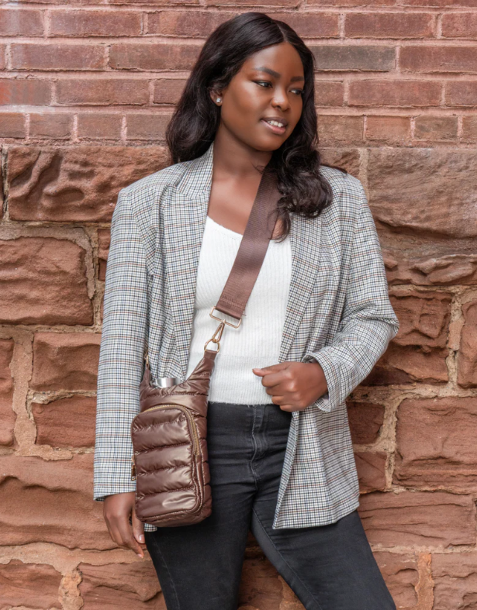 WanderFull WanderFull Chocolate Brown Hydrobag w/ Gold Hardware