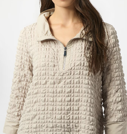 Joseph Ribkoff Joseph Ribkoff Moonstone Waffle Texture 1/4 Zip Long Sleeve BEC