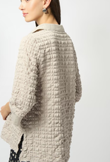 Joseph Ribkoff Joseph Ribkoff  Moonstone Waffle Texture 1/4 Zip Long Sleeve BEC