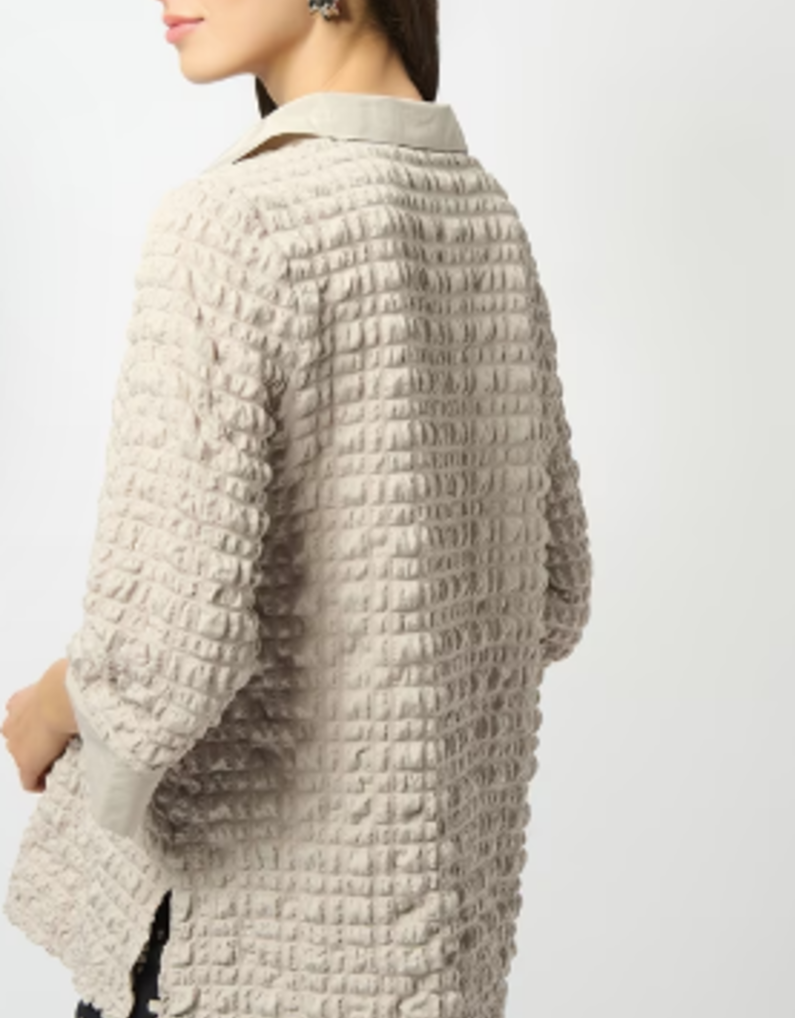 Joseph Ribkoff Joseph Ribkoff  Moonstone Waffle Texture 1/4 Zip Long Sleeve BEC