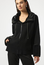 Joseph Ribkoff Joseph Ribkoff  Black Relaxed Fit Faux Fur Detail Shawl Jacket BLB