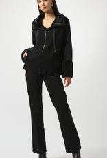 Joseph Ribkoff Joseph Ribkoff  Black Relaxed Fit Faux Fur Detail Shawl Jacket BLB