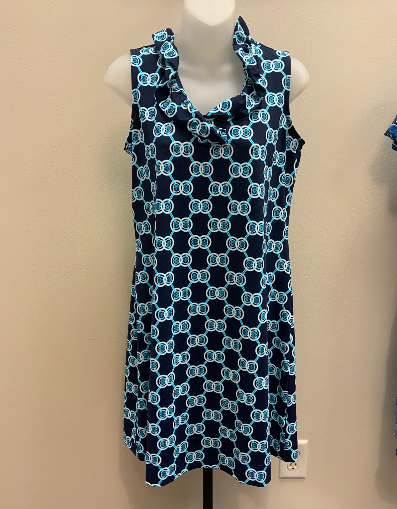 Lulu B Lulu B MDNT V Neck Ruffle Dress AS