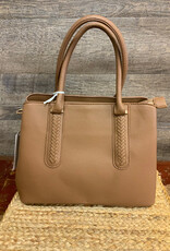 Coronet Coronet Brown Structured Satchel W/Whipstitch